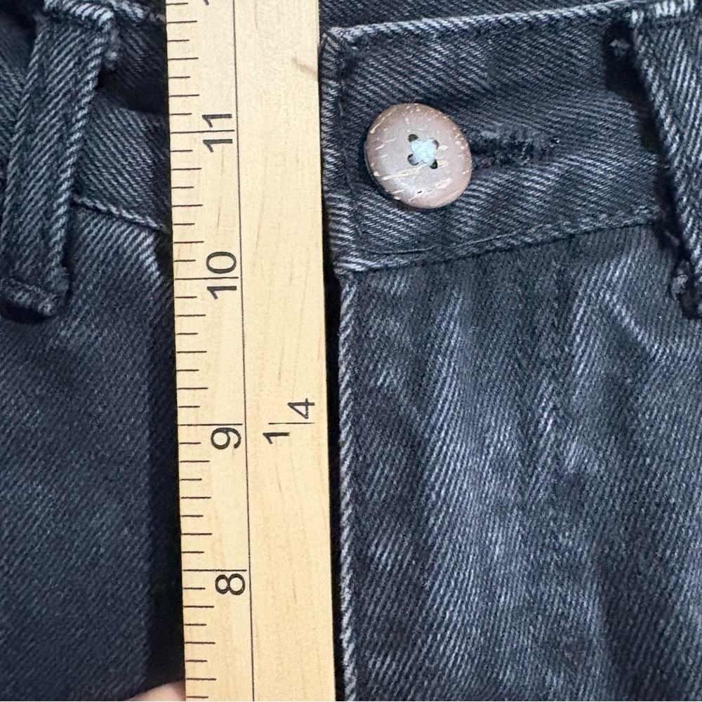 Black Charcoal Distressed High Rise Skinny Jeans 29” Waist Punk Grunge - Picture 7 of 13